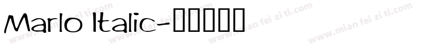 Marlo Italic字体转换